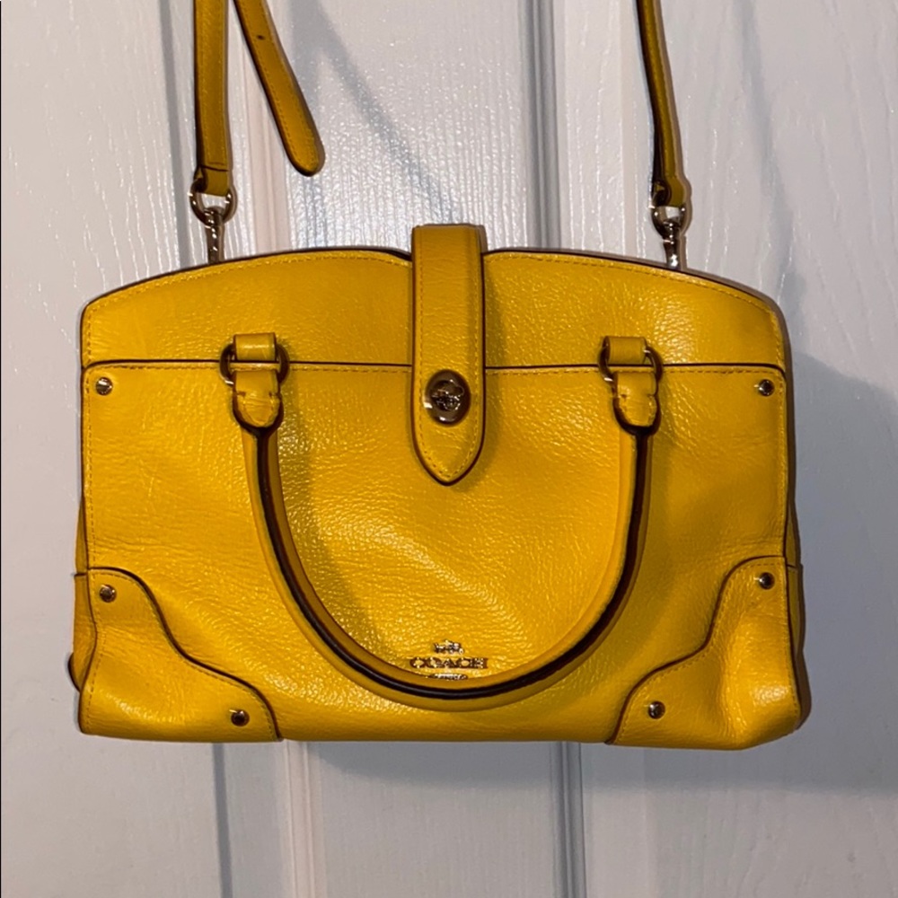 Coach yellow crossbody